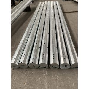 80Ft 5mm Thick Electrical Power Pole Galvanized Steel Q460 Dodecagonal