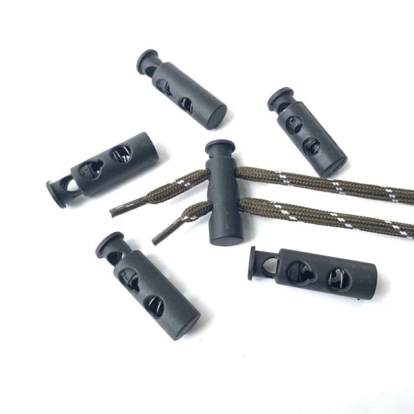 2021new popular fashion design plastic black 6mm elastic cord stopper for clothing