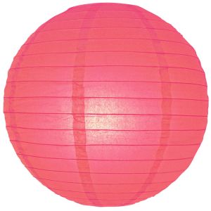 Quality 8&quot; Fuchsia Even Ribbing Round Paper Lantern for sale