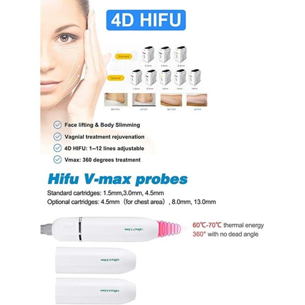 3 In 1 Hifu 4d Machine Portable Anti Aging Vagina Tightening Wrinkle Removal