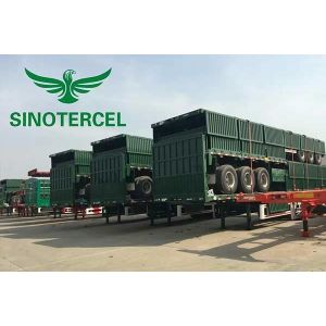 3 Axles Sidewall Semi Trailer 30-60Tons 40ft Shipping Container Trailer