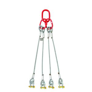 Galvanized Steel 48mm 4 Way Wire Rope Slings, lift sling