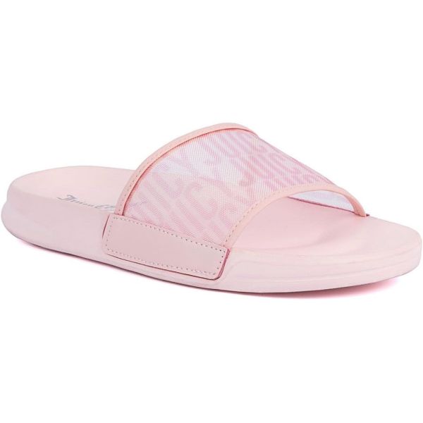 EVA Material Slip On Beach Flat Sandals With Transparent Uppers Customizable
