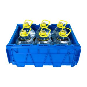 Customized Logo Plastic Turnover Box for Vegetable and Fruit Attached Lid Moving