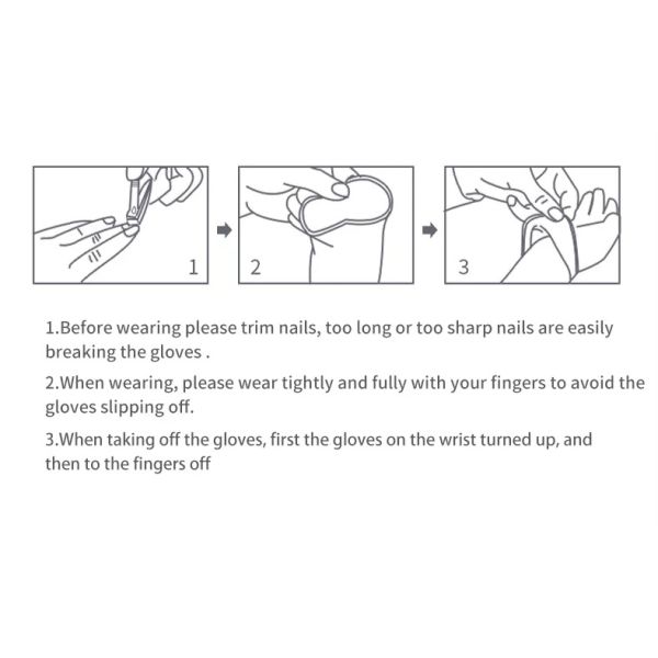 Anti-Bacterial Nitrile Disposable Protective Gloves Blue Powder Free 100 Pcs Box