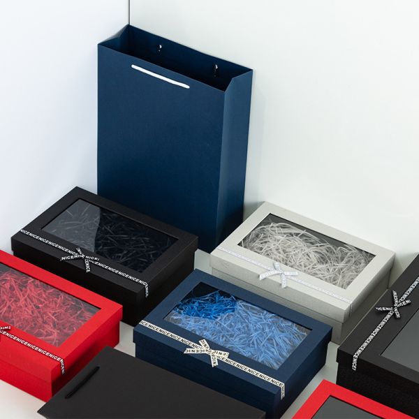 Buy Luxury Window Gift Box with Ribbon - Custom Rigid Packaging at wholesale prices