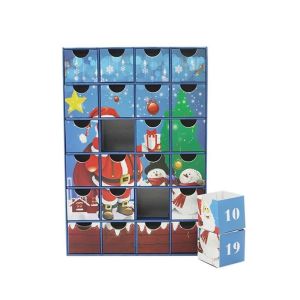 Christmas Xmas Empty Advent Calendar Boxes Cosmetic Display Gift Drawer