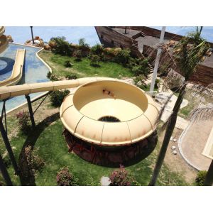 Adult Long Custom Water Slides , Space Bowl Water Slides 180riders/H Capacity
