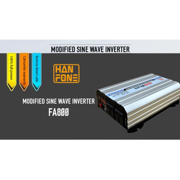 HANFONG Best quality 800w modified sine wave mini car power inverter With reverse polarity protection and remote switch