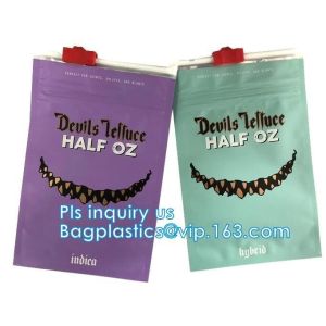 Child Resistant exit Proof Mylar Plastic Bags Packaging With zipper, Child proof