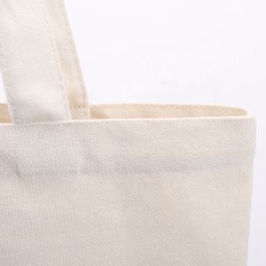 Recyclable CMYK Printing 100% Organic Cotton Tote Bag