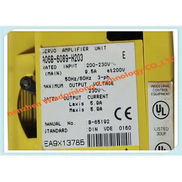 9.5A High Precision Servo Motor Amplifier A06B 6089 H203 For Intelligent Servo