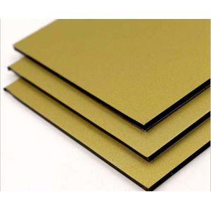 China Curtain Wall Decoration AA1100 0.21mm Brushed PVDF Alu Composite Panel on sale