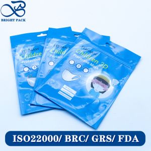 Quality Sterile Three Sided Sealing Bag For Protective Masks Packaging With Custom High-Definition Printing Pattern. for sale