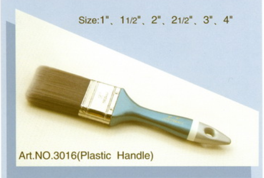 Plastic handle pure natural bristle Chinese bristle synthetic mix paint brush No.3016
