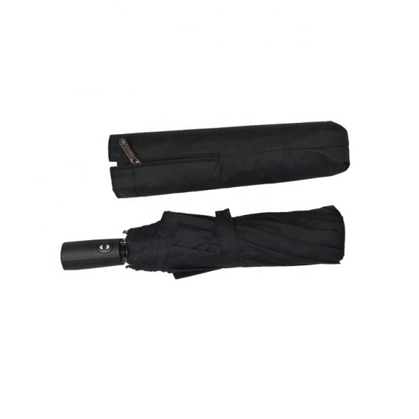 Buy Ten Fiberglass Ribs Three Folding Auto Open And Close Umbrella at wholesale prices