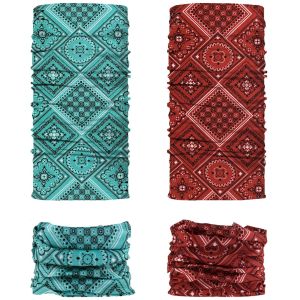 Women Outfit Print Headbands Skeleton Neck Tube Bandanas