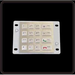 16 Keys Metal Numeric Keypad Stainless For Telecommunication Equipment
