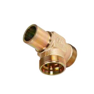 Three-Way Elbow Brass Tee Point 4 Point Internal and External Thread Pipe