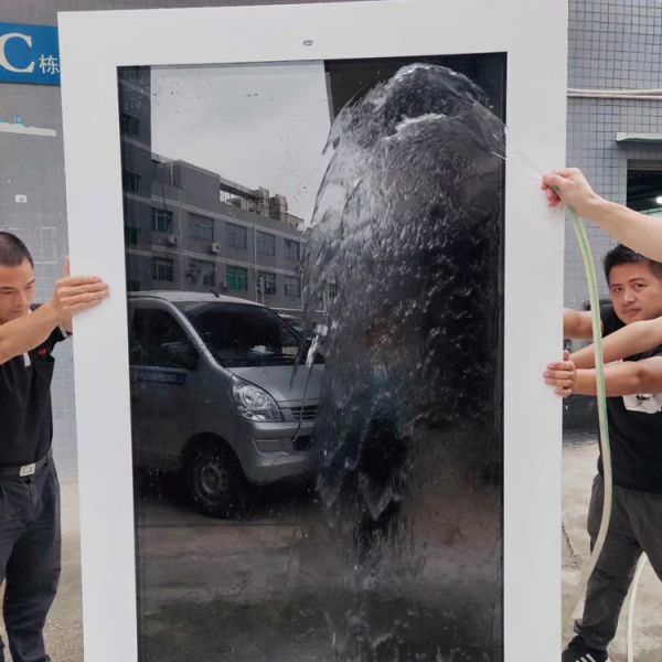 55 Inch Outdoor Floor Standing Horizontal Screen Advertising Player With Air Conditioner