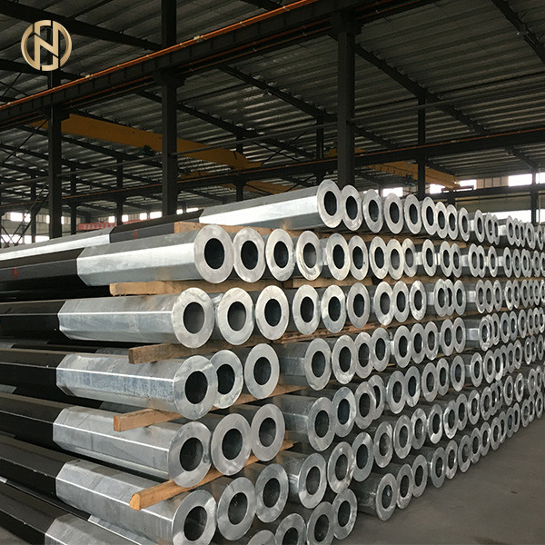 Buy 12m SPF 960daN Hot Dip Galvanized Pole 9600N 33KV 30KV ASTM 572 GR65 GR50 at wholesale prices