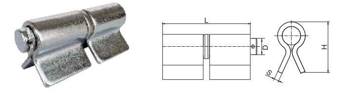 Heavy Duty Steel Weld on Pin & Socket with Bearing Gate Hinge
