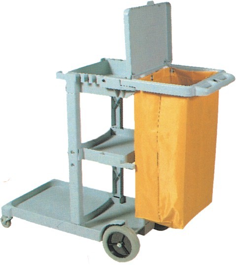 Buy Housekeeping Plastic Service Trolley Multi Functional For Hotel Cleaning at wholesale prices