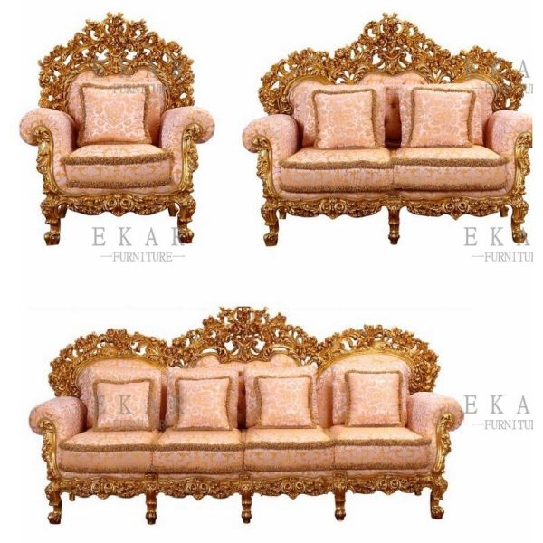 Baroque Design Sofa Home Furniture House Living Room Set Luxury Carved Sofa