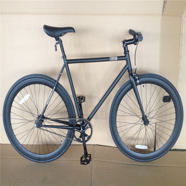 Custom Matt Black Fixie Bike Frame for Adults 700C Single Speed Urban Fitness