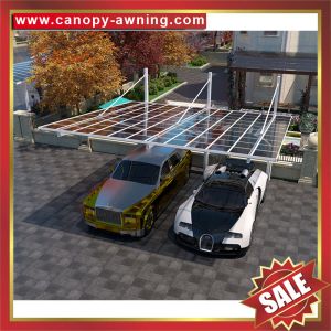 high quality outdoor cantilever polycarbonate aluminum parking bouble cars