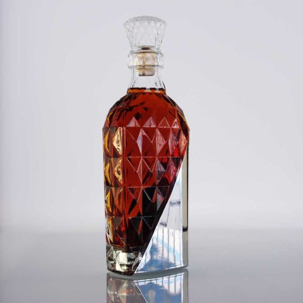 XO Vodka Whiskey Glass Bottle Vacuum Electroplating 1 Liter Glass Liquor Bottles