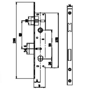 165-20bb Security Door Locks Body Metal Material For Commercial Doors