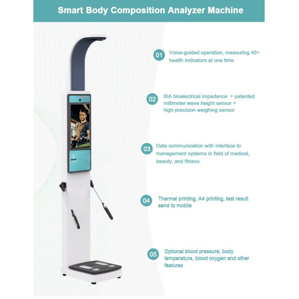 Physician Weight and Height Scale Body Composition Analysis Machine Body Composition Analyzer for Gym