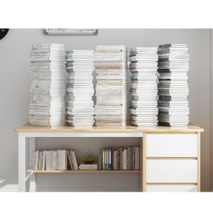 Modern Simple Office Desk with Drawer Customized Colors and Surface Material