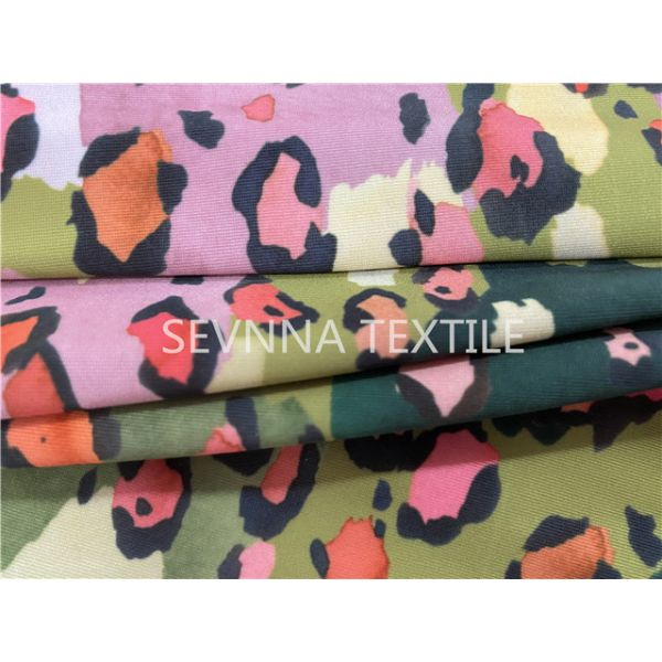 Oeko Tex Stretch Leggings Fabric Digital Leopard Printing Functional