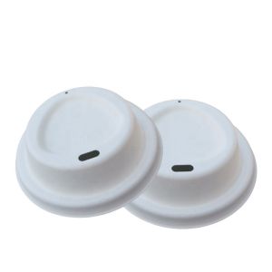 Compostable Sugarcane Bagasse Pulp Disposable Coffee Cup Lids