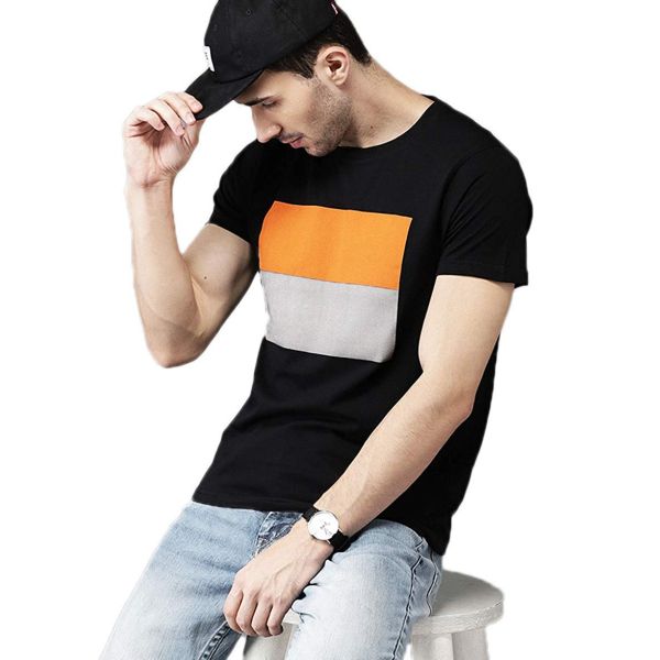 Urban Stylish Mens T Shirts 100% Cotton Short Sleeves Fabric Weight 120 Grams