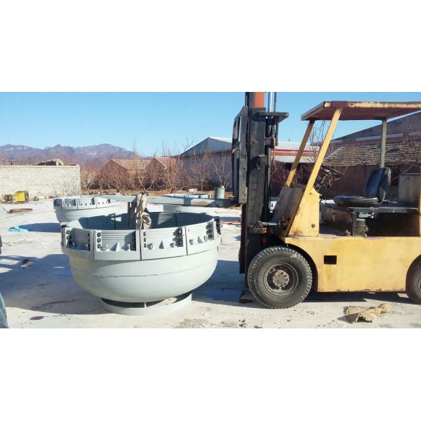 φ 1600mm Plastic Pipe End Caps Half Round Pot Shape 1900*950mm Exterior Size