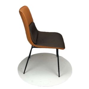 Blue PU Leather Cushions 840mm 6.8KGS Modern Leisure Chair