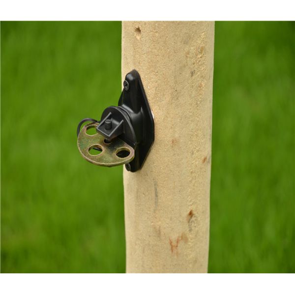 pinlock insulator black steel used for corner farming electric fence LLDPE 20 pcs with three 14mm hole