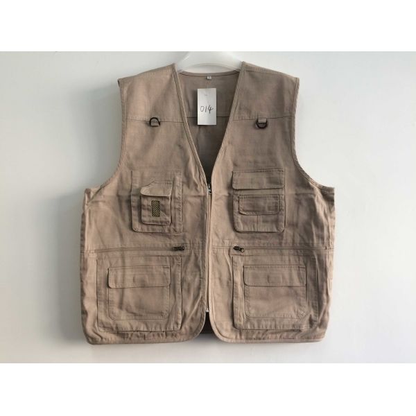 vest, mens vest, mens waist coat in 100% cotton fabric, fishing vest, beige color, casual vest, casual waist coat 014