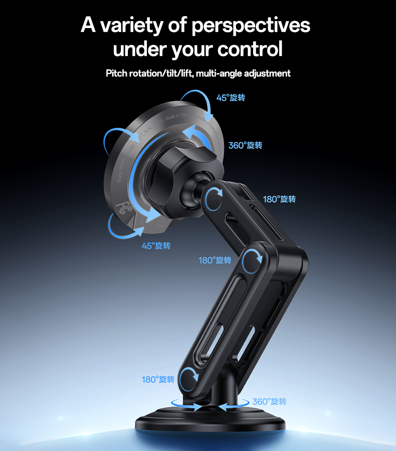 China 15W Fast Charging Wireless Charger with N52 Strong Magnetic Adsorption and 8-fold Protection for Secure Phone Holding on sale