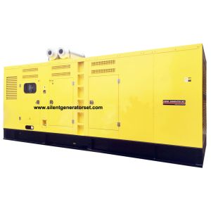 Yellow Color MITSUBISHI Diesel Engine Generator Set 50HZ 1100KW / 1375KVA