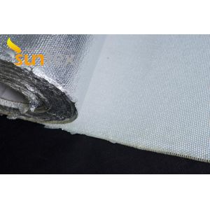 Heat Reflective 0.4mm 550C Aluminum Coated Fiberglass Fabric Insulation