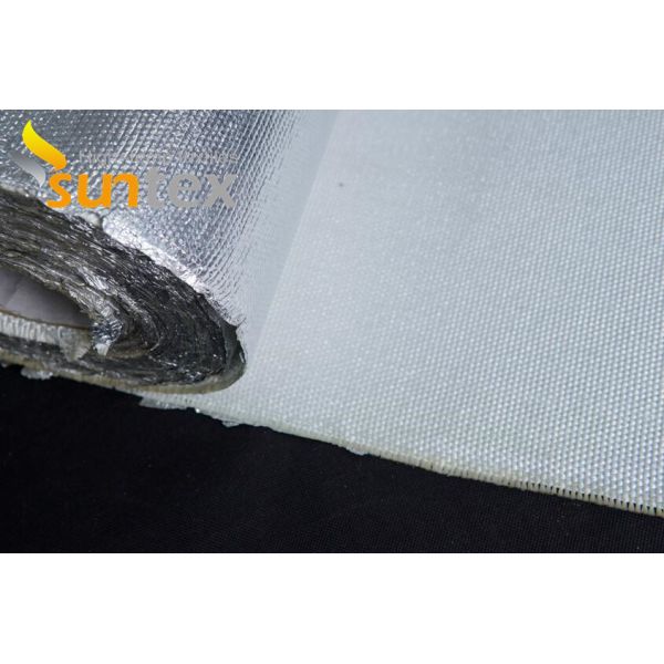 Buy Heat Reflective 0.4mm 550C Aluminum Coated Fiberglass Fabric Insulation at wholesale prices