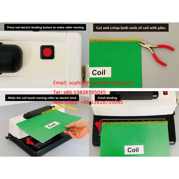 Electric C348 Spiral Binding Machine, Coil Binding Machine Hole 4/1
