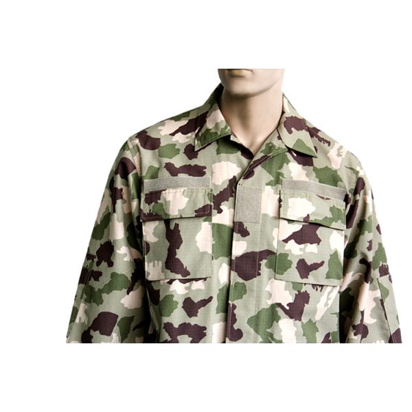 Rip Resistant BDU Military Uniform Breathable For Nigeria Army Outdoor Activities