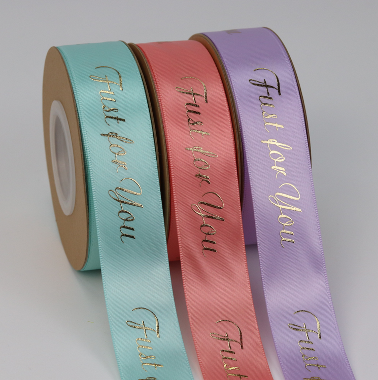 Printing Bouquet Flower Polyester Grosgrain Ribbon Cake Handmade DIY Satin Ribbon