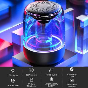 100Ft Wireless Portable Speaker Rich Bass True Wireless Stereo Speakers Crystal