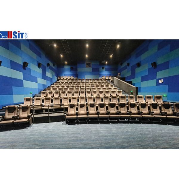 Buy Commercial Cinema Folding Chairs With Cupholder Fabric Foam Upholstery at wholesale prices